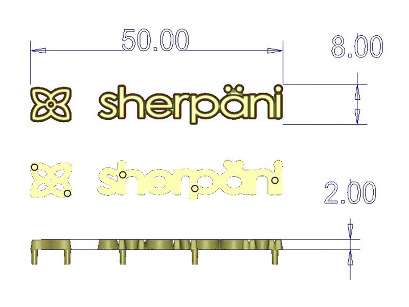 50mm Metal Logo